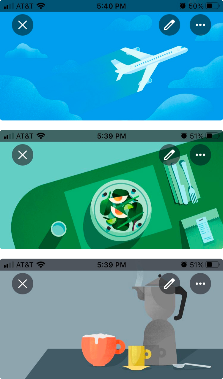 Examples of google's hero images.