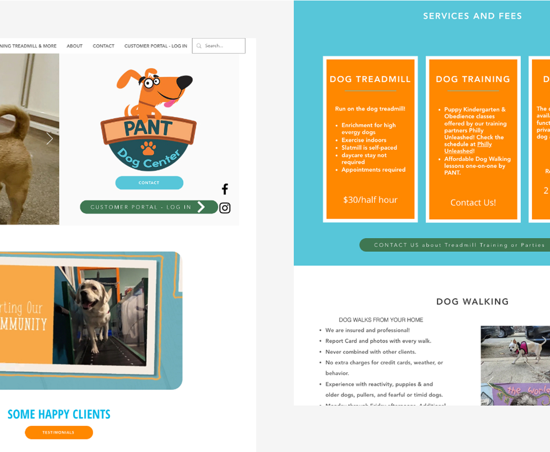 Four examples of images with poor text readability.